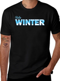 Hello Winter Black Graphic Tee