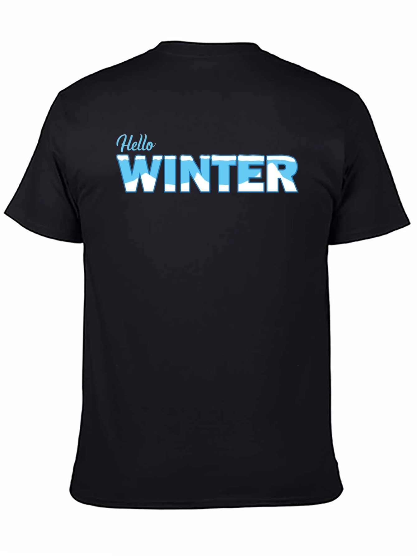 Hello Winter Black Graphic Tee