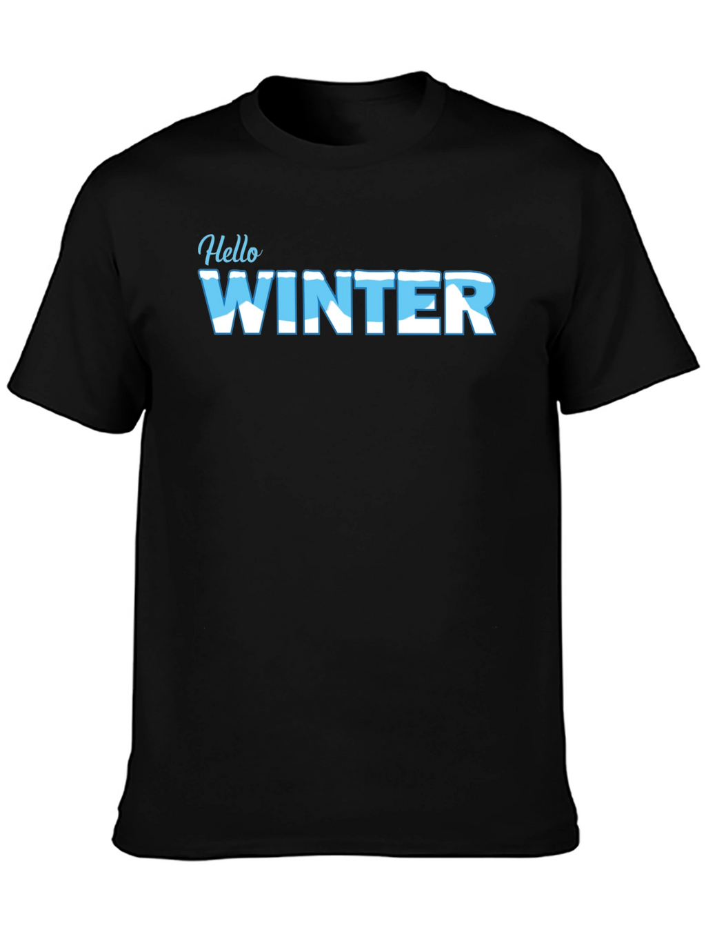 Hello Winter Black Graphic Tee