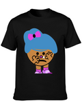Tearful Cartoon Character Graphic T-Shirt