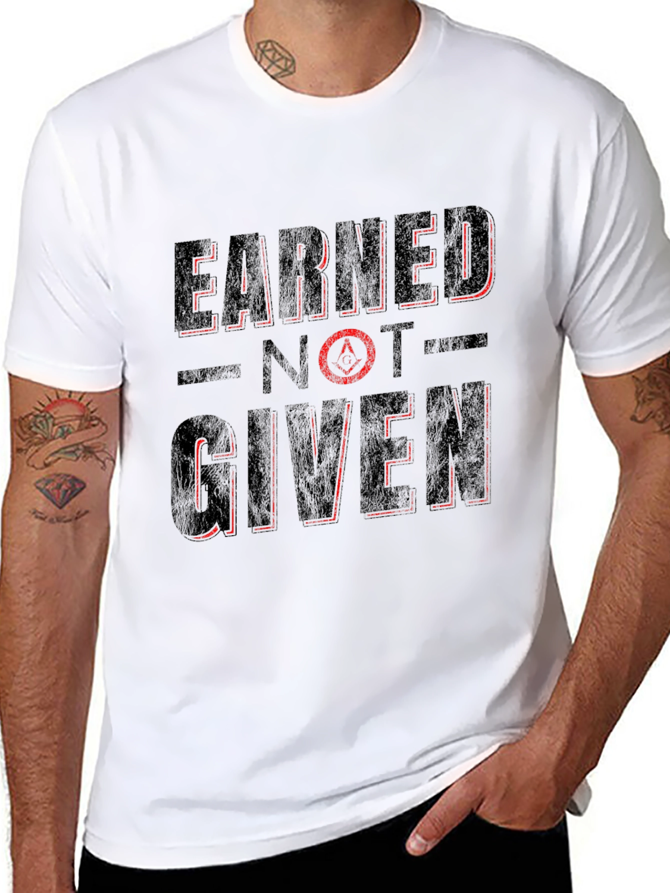 Earned Not Given Graphic Tee - Black
