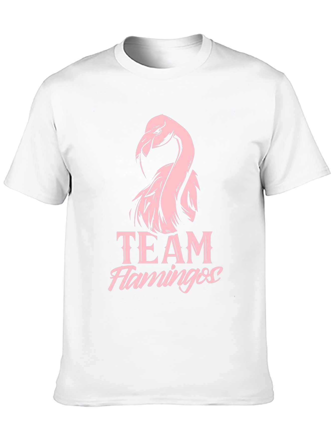 Team Flamingos Graphic Tee - Black Cotton T-Shirt
