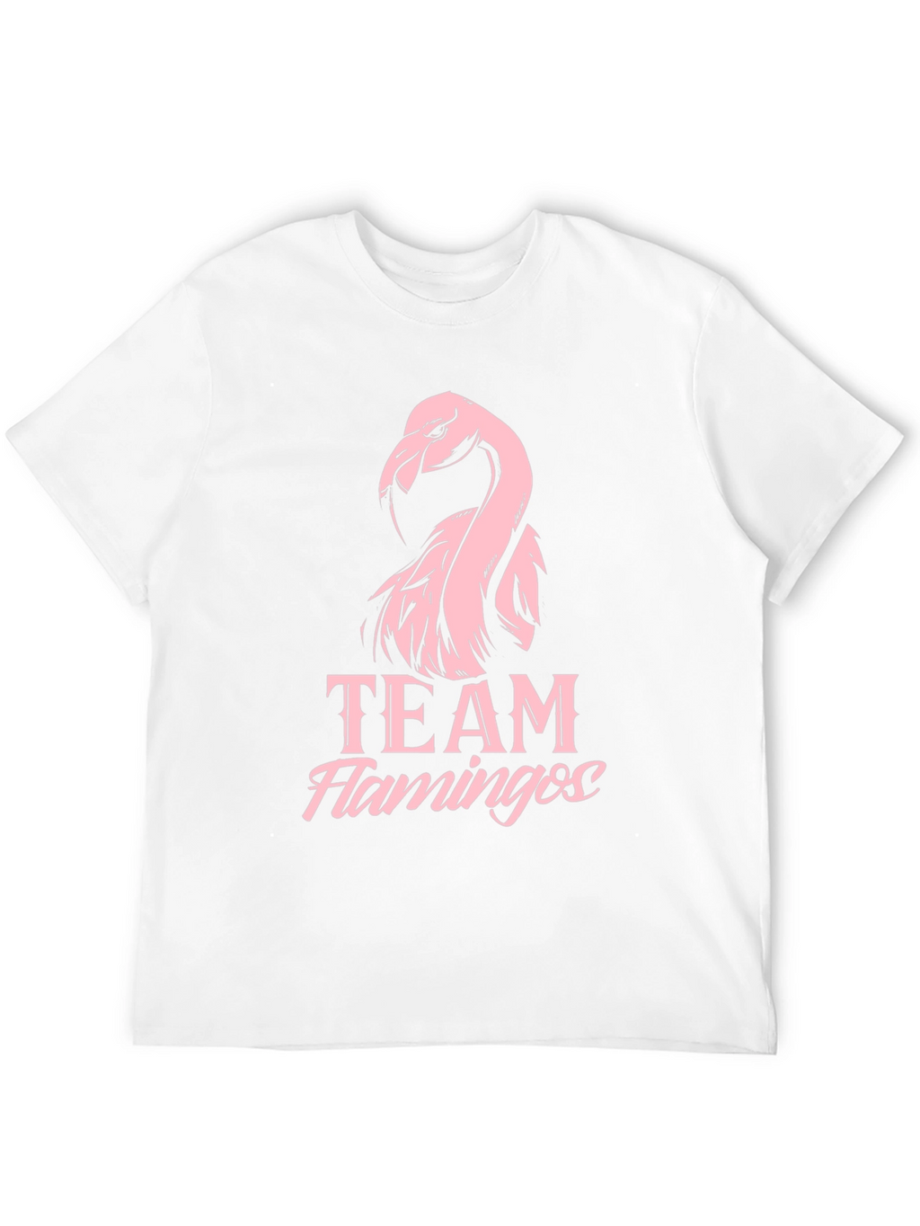 Team Flamingos Graphic Tee - Black Cotton T-Shirt