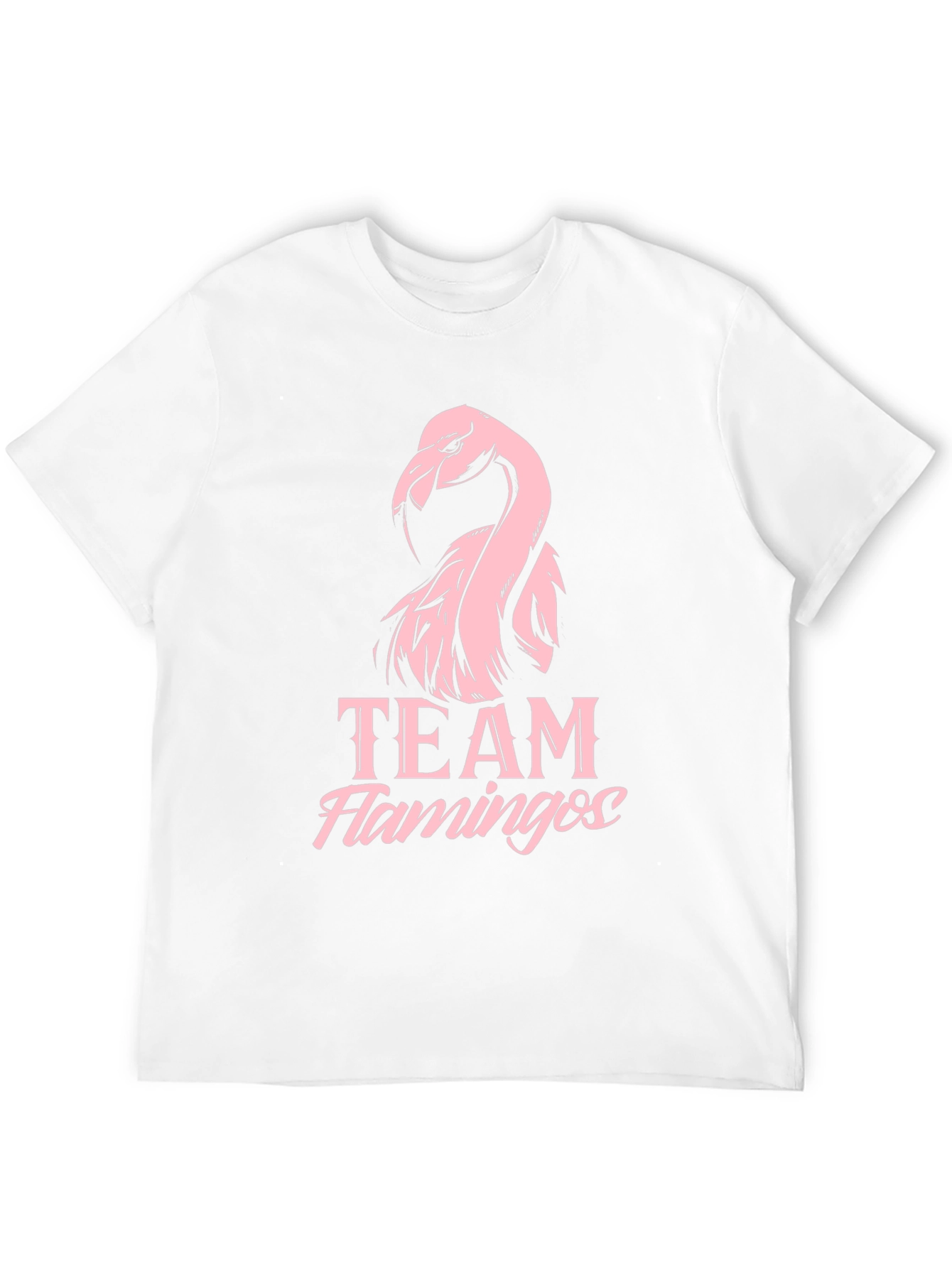 Team Flamingos Graphic Tee - Black Cotton T-Shirt