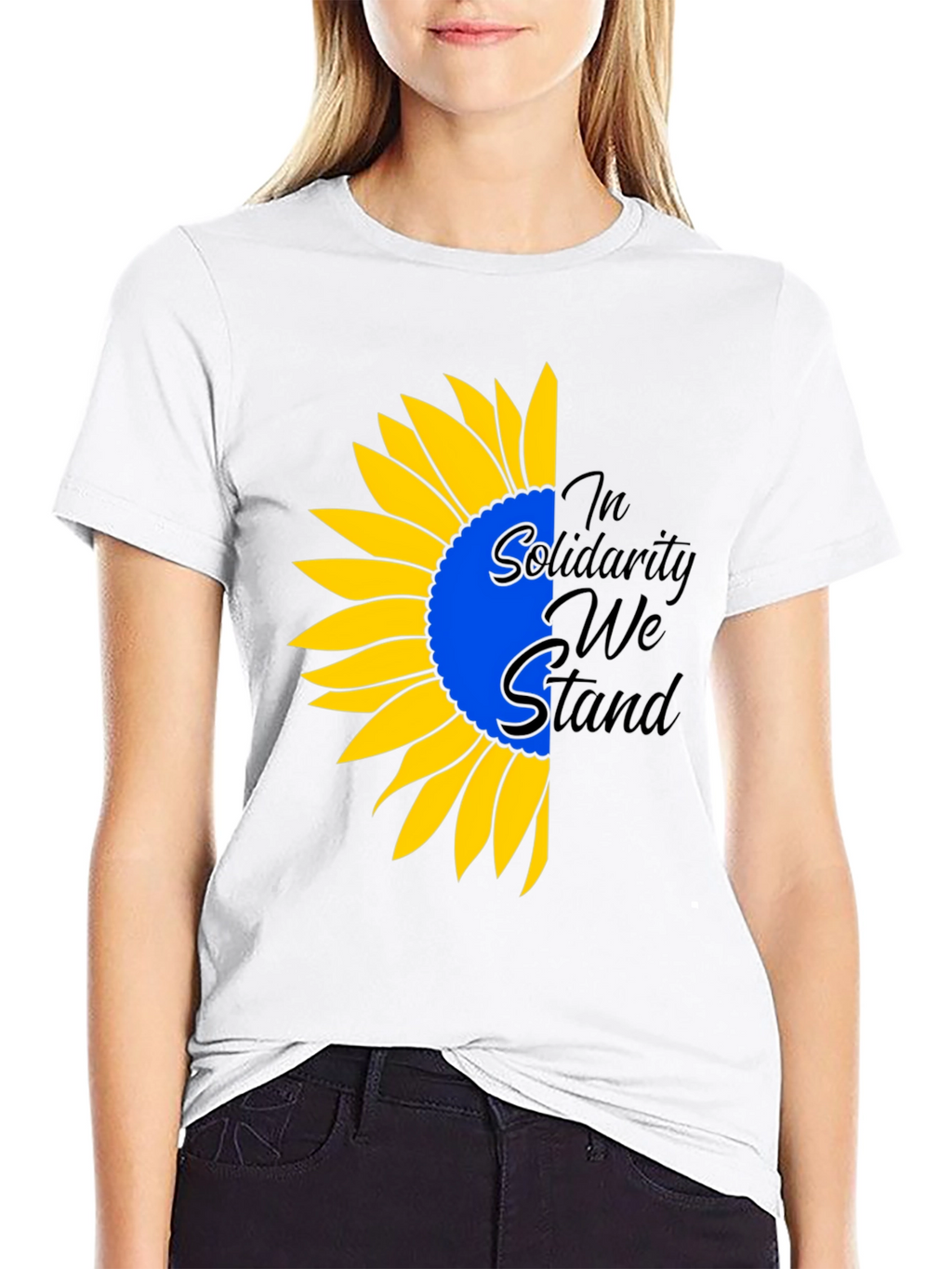 Ukraine Solidarity Sunflower Graphic Tee