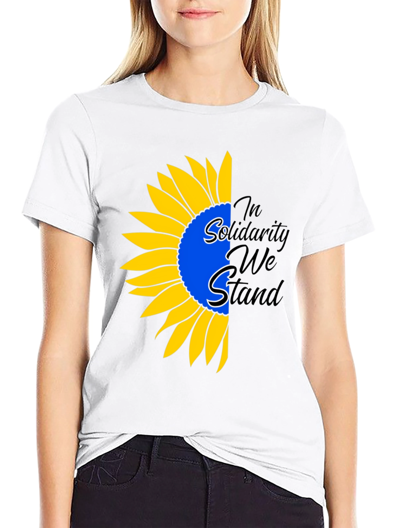 Ukraine Solidarity Sunflower Graphic Tee