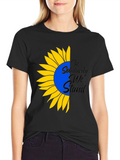 Ukraine Solidarity Sunflower Graphic Tee