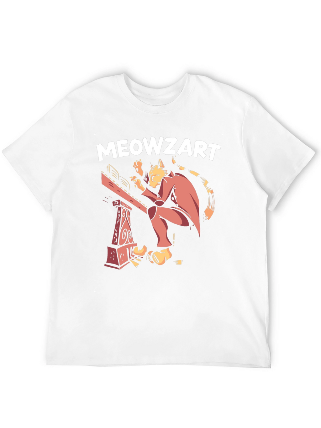 Meowzart Cat Musician Graphic T-Shirt
