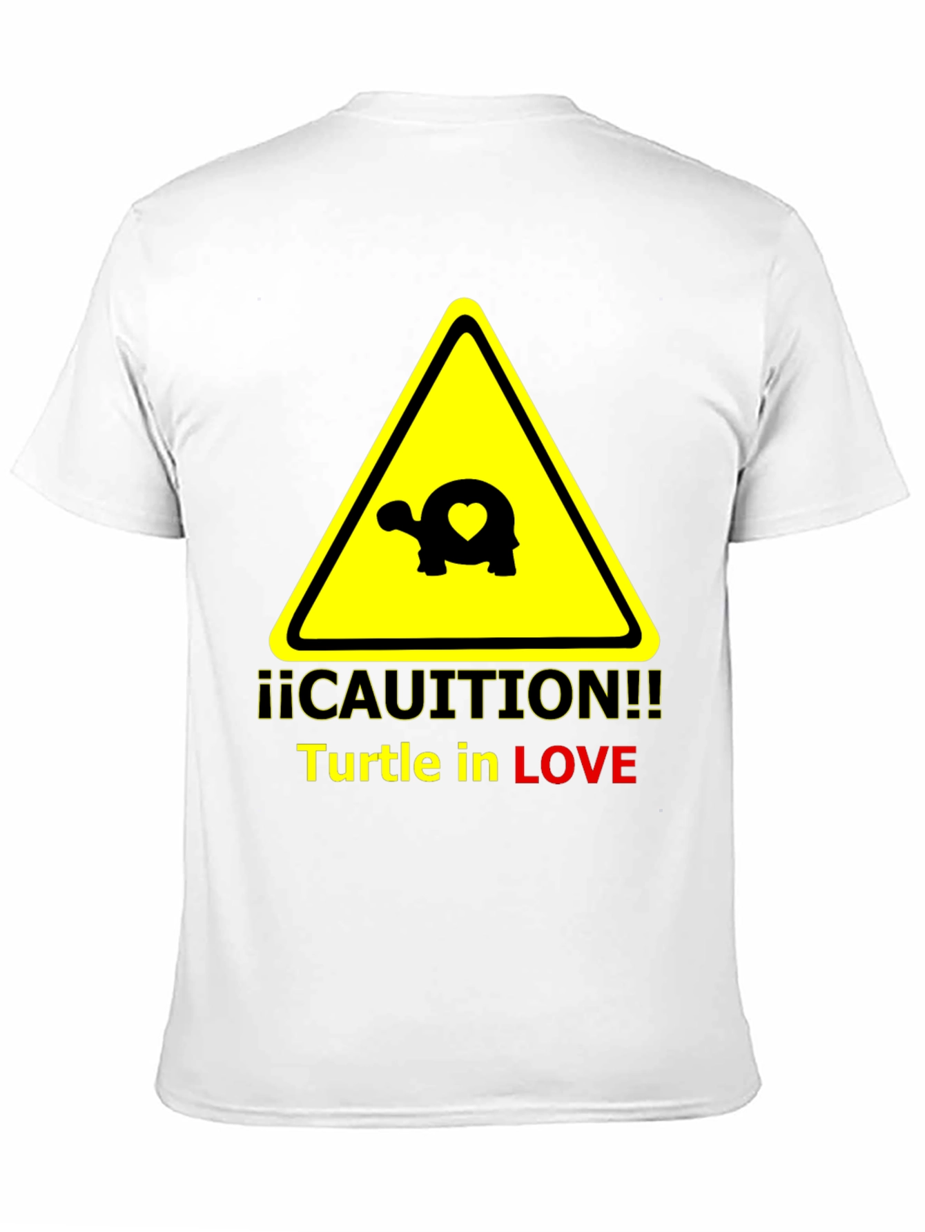 Caution Turtle in Love Graphic T-Shirt