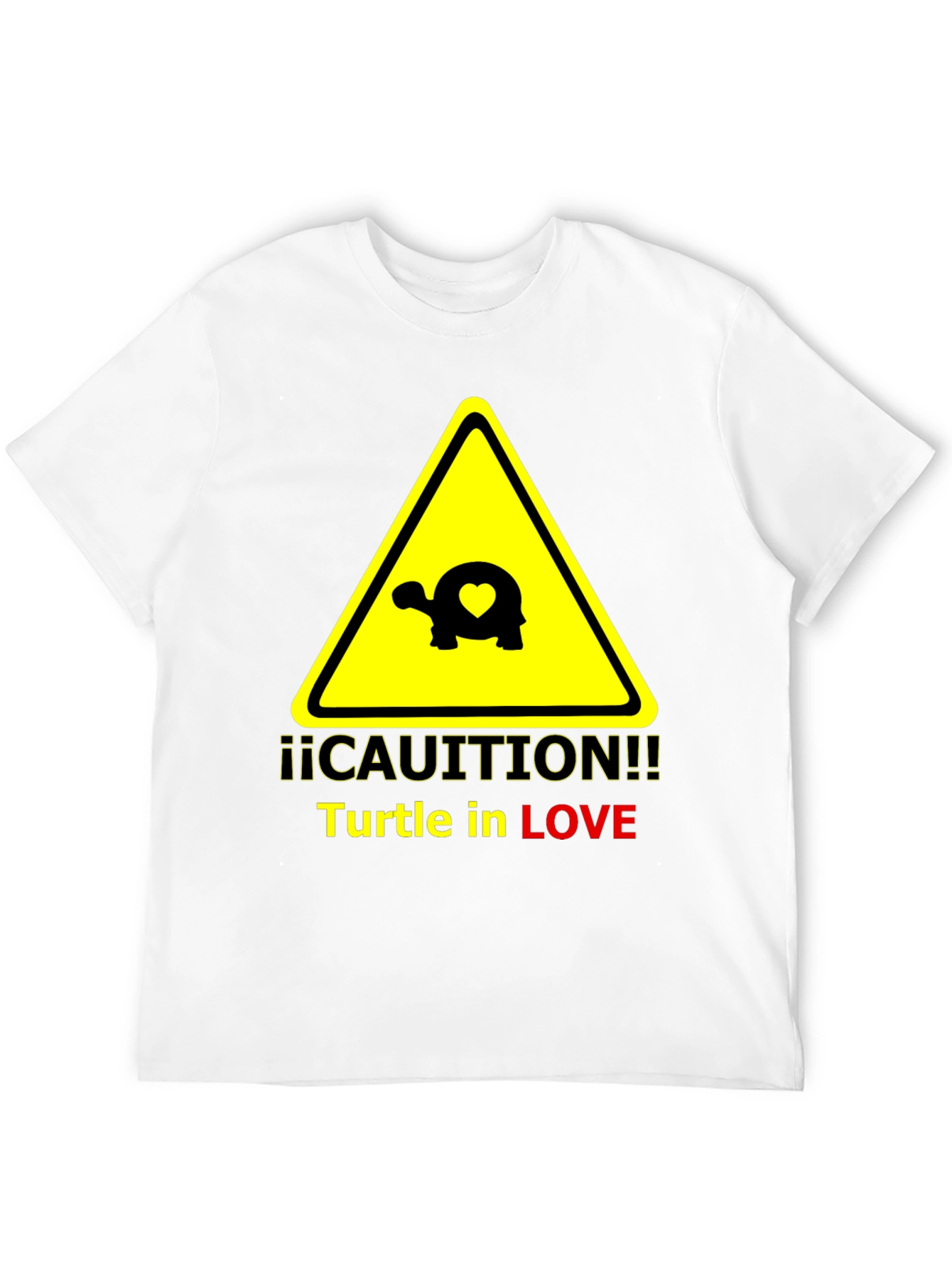 Caution Turtle in Love Graphic T-Shirt