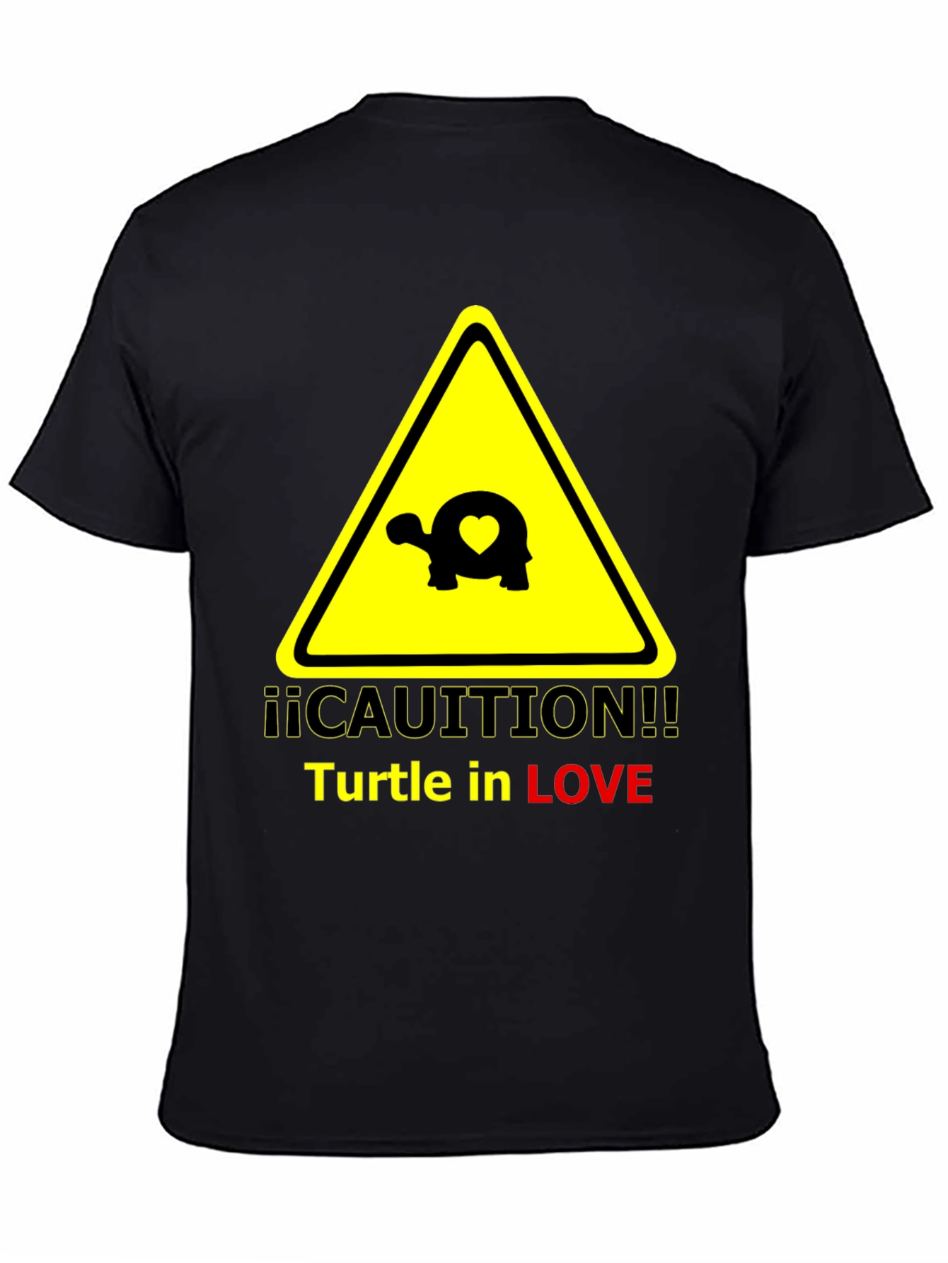 Caution Turtle in Love Graphic T-Shirt