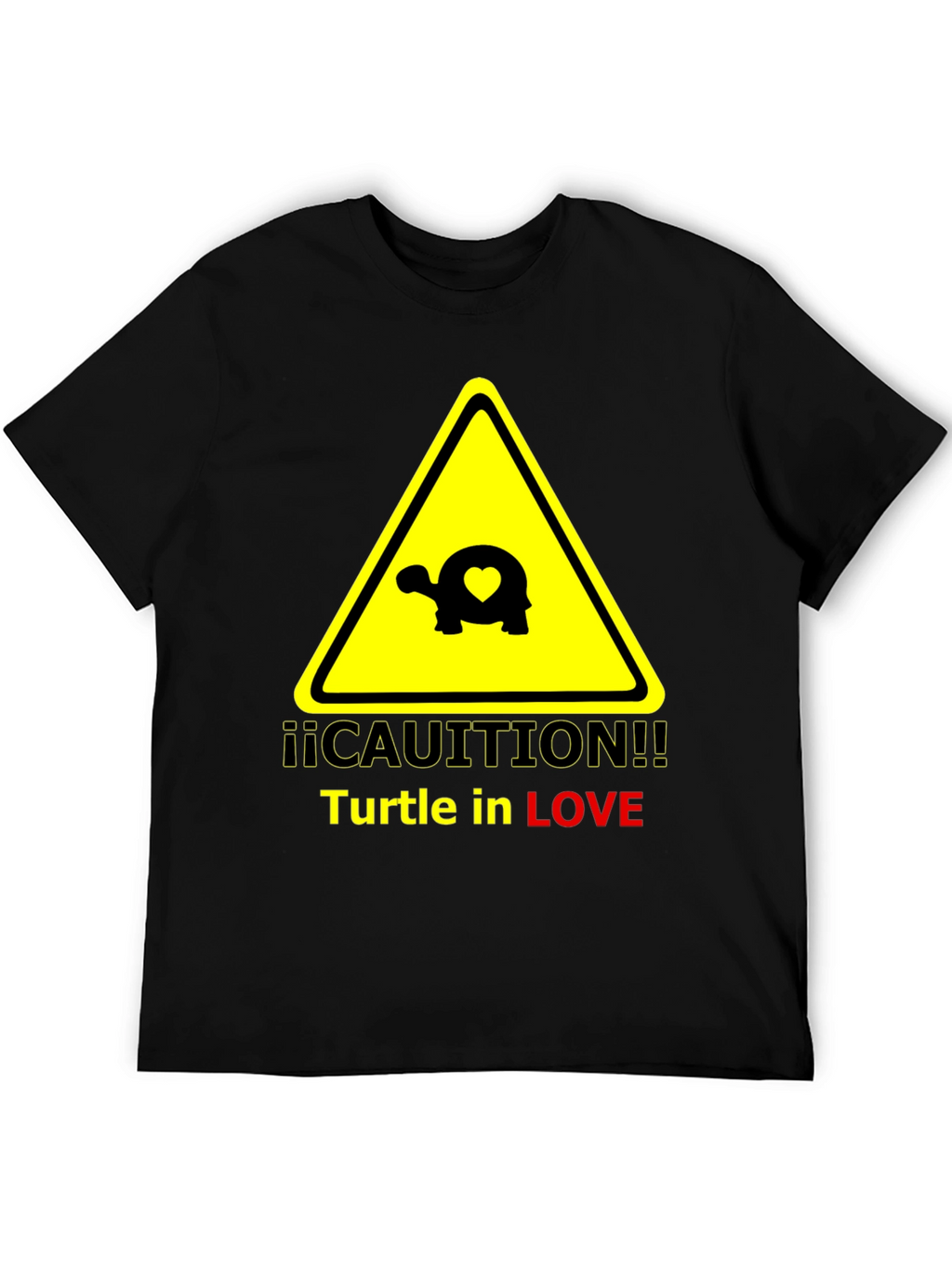 Caution Turtle in Love Graphic T-Shirt