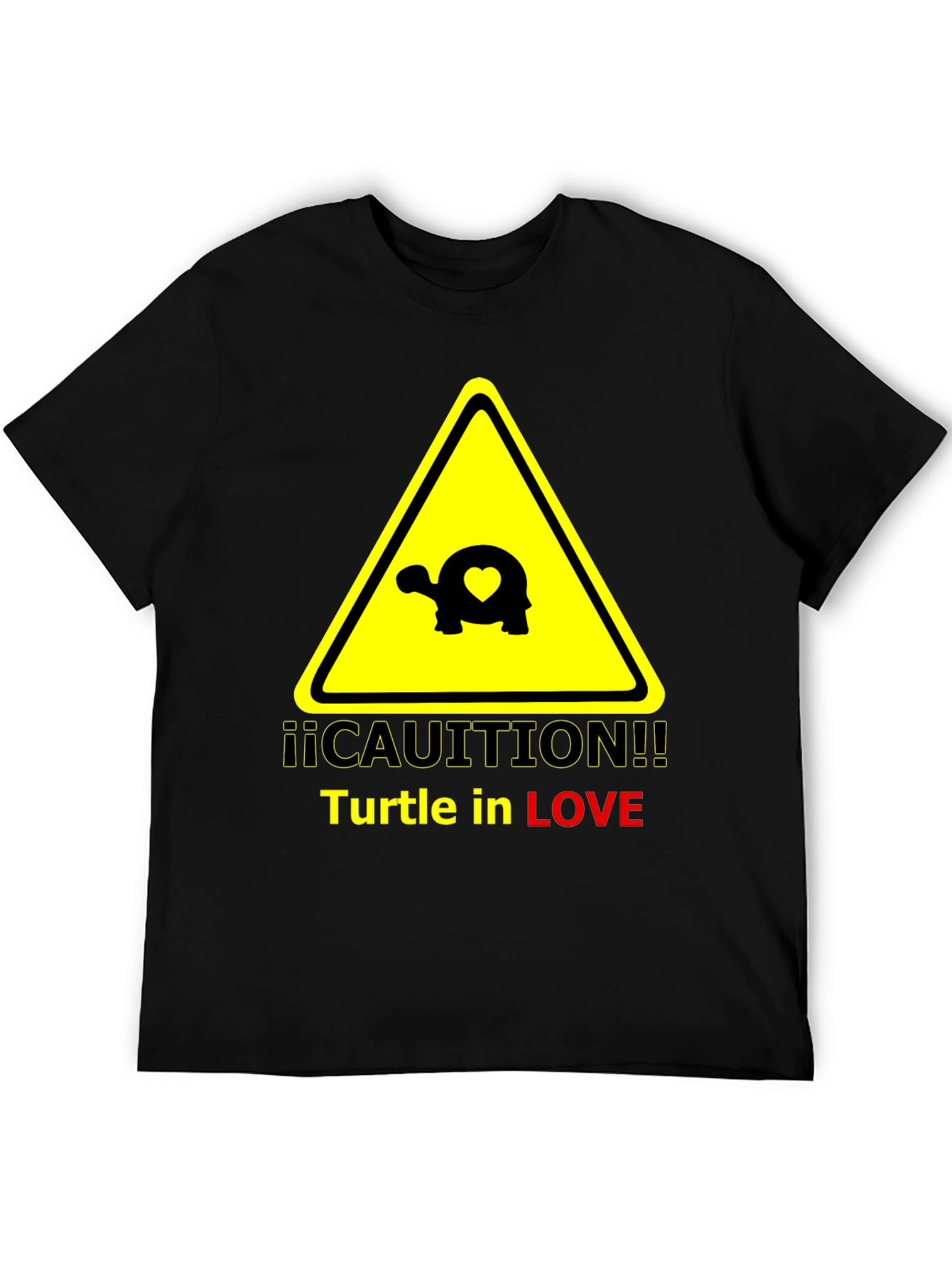 Caution Turtle in Love Graphic T-Shirt