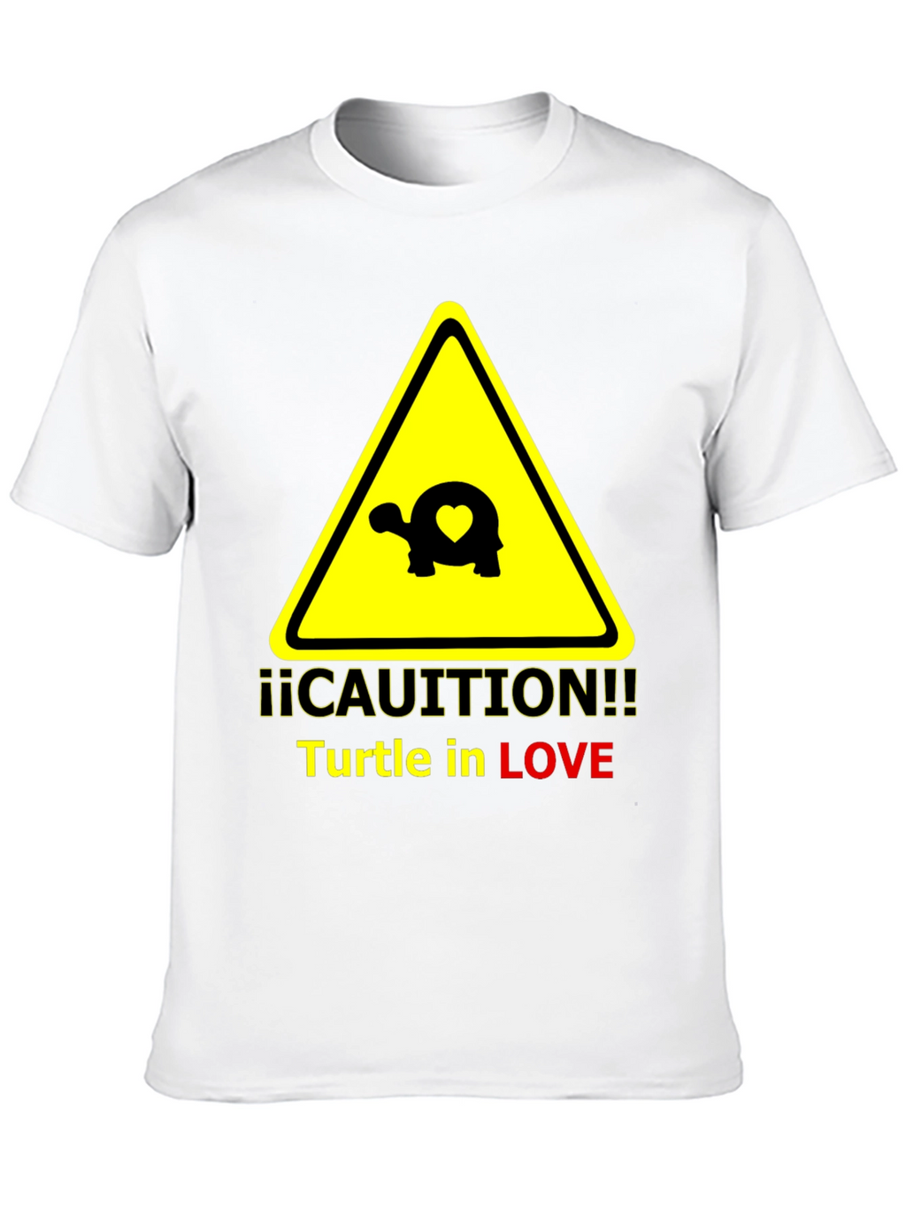 Caution Turtle in Love Graphic T-Shirt