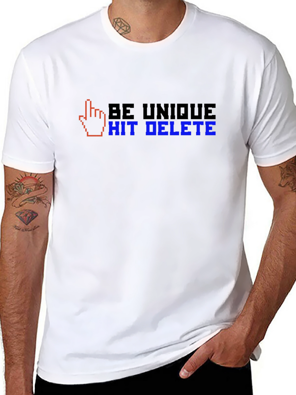 Be Unique Hit Delete T-Shirt