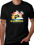 Gaming Retirement Plan T-Shirt - Gamer Beach Tee