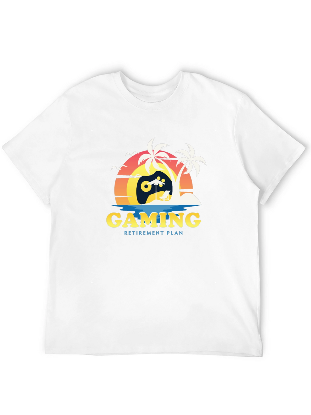 Gaming Retirement Plan T-Shirt - Gamer Beach Tee