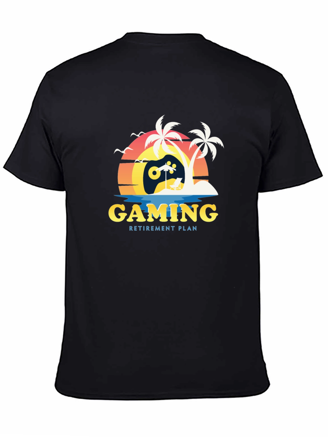 Gaming Retirement Plan T-Shirt - Gamer Beach Tee