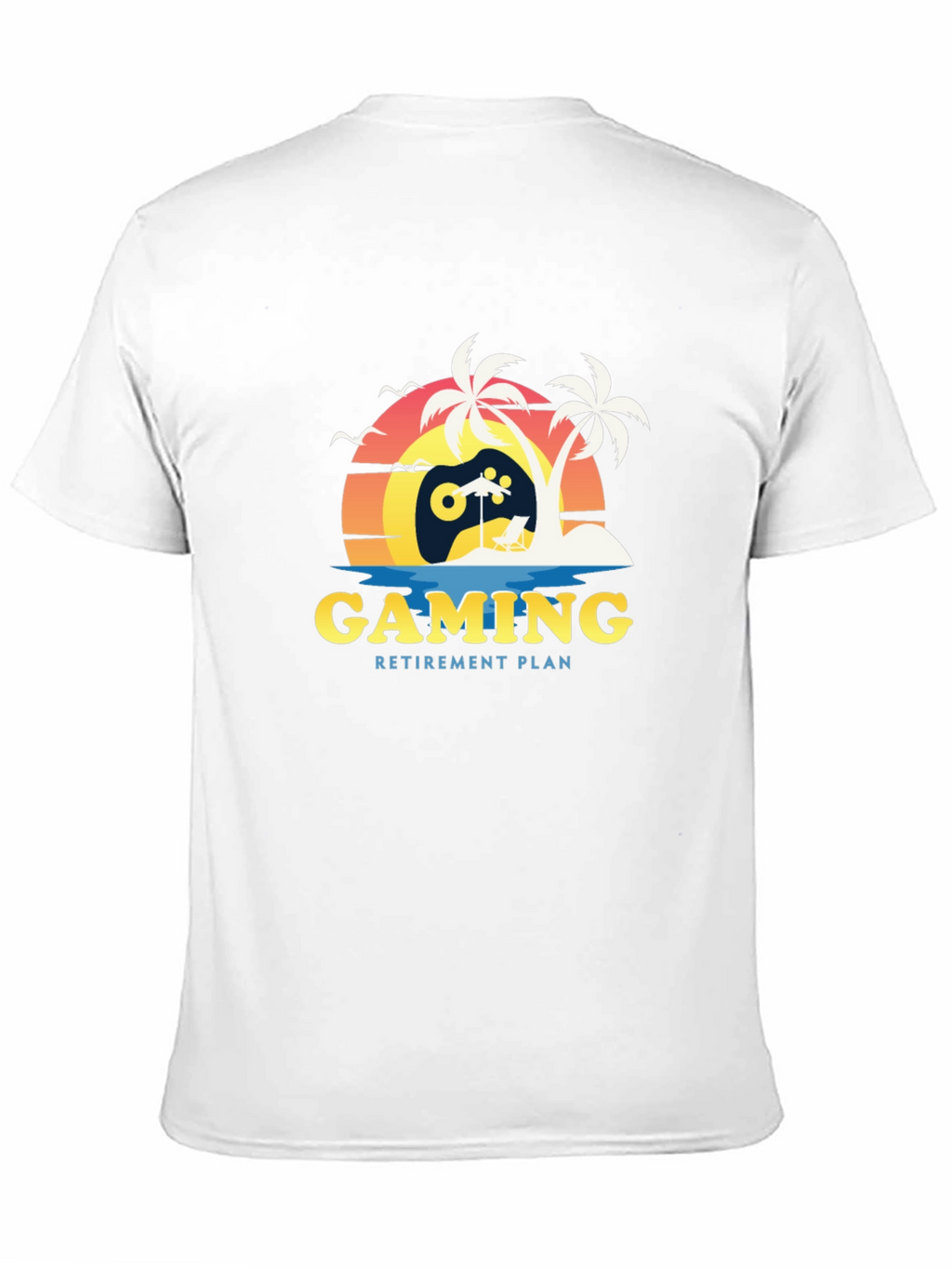 Gaming Retirement Plan T-Shirt - Gamer Beach Tee