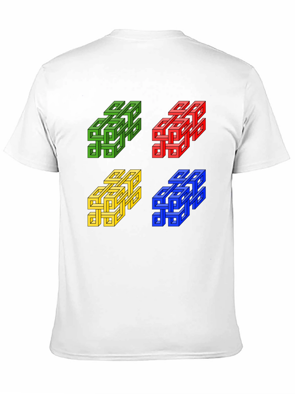 Optical Illusion Cubes Graphic T-Shirt
