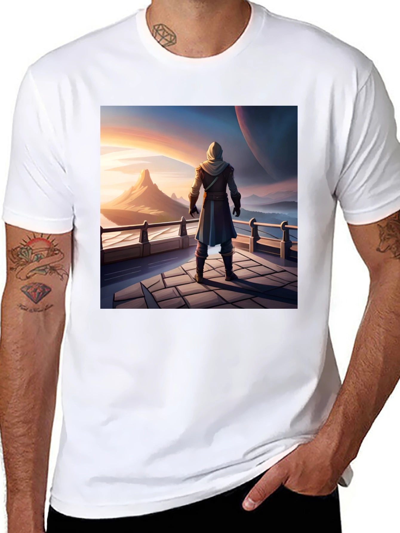 Epic Landscape Graphic Tee - Black