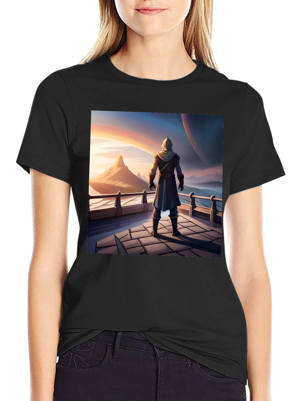 Epic Landscape Graphic Tee - Black