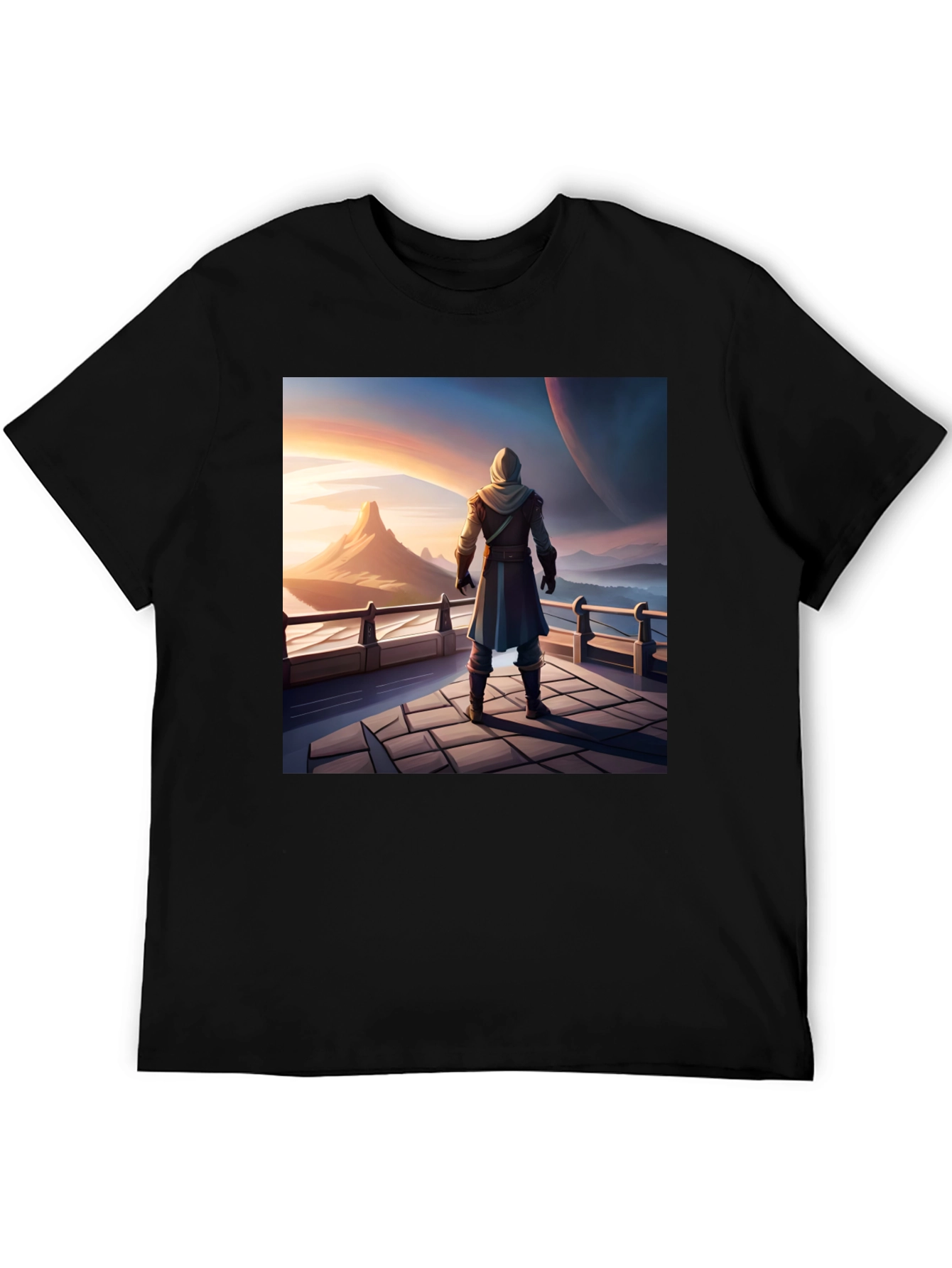 Epic Landscape Graphic Tee - Black