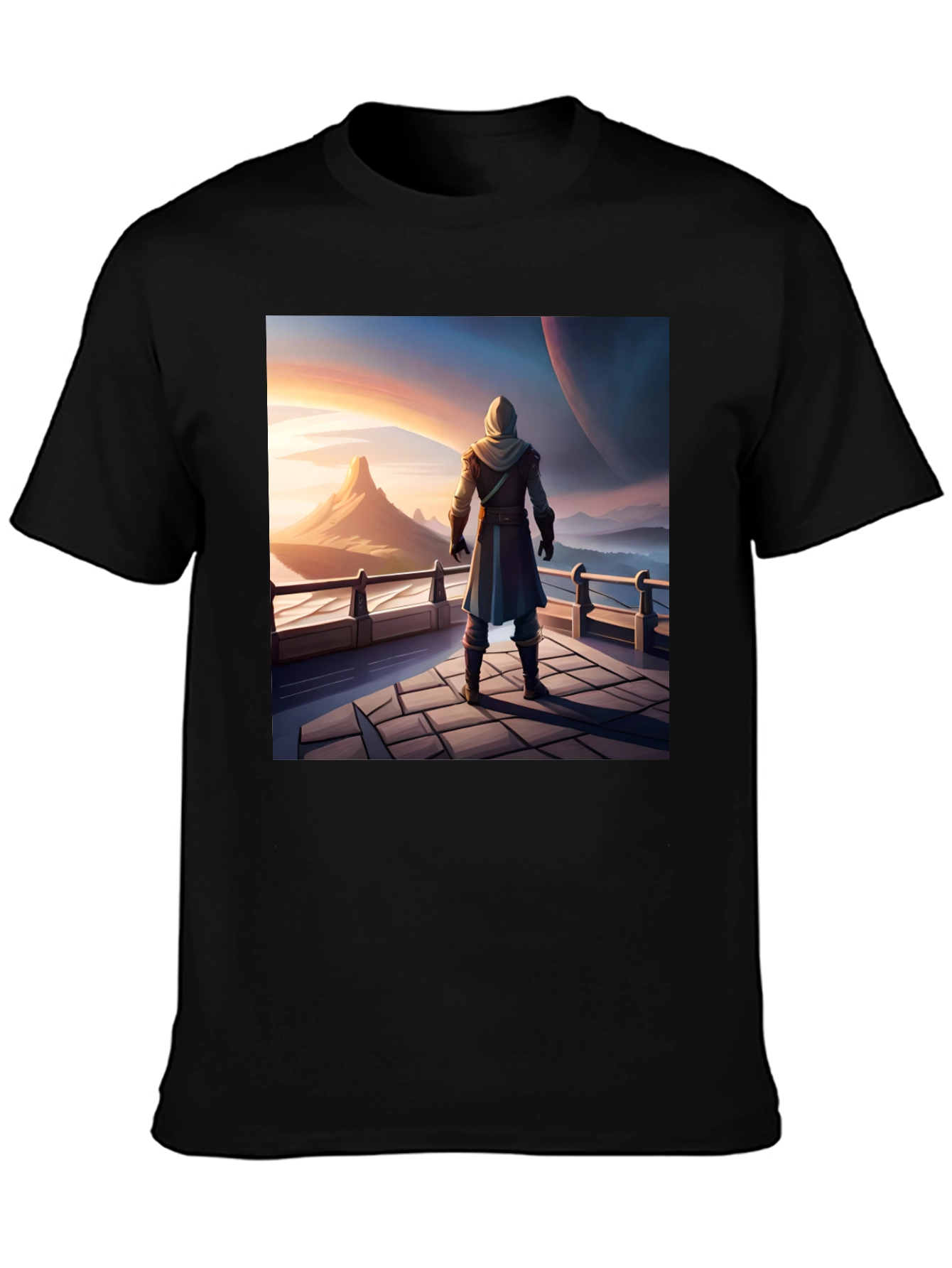 Epic Landscape Graphic Tee - Black