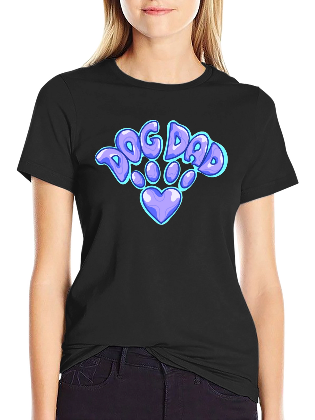 Dog Dad Paw Print T-Shirt – Cute Dog Lover Graphic Tee