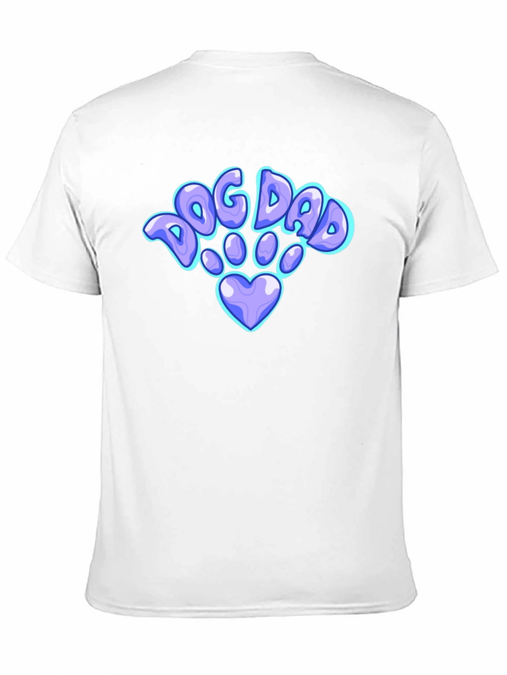 Dog Dad Paw Print T-Shirt – Cute Dog Lover Graphic Tee