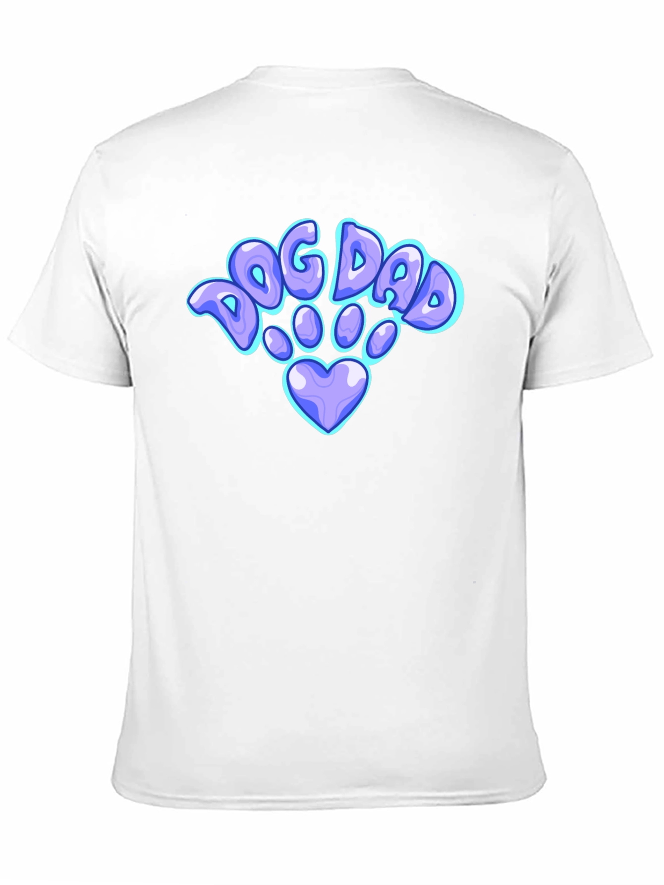 Dog Dad Paw Print T-Shirt – Cute Dog Lover Graphic Tee