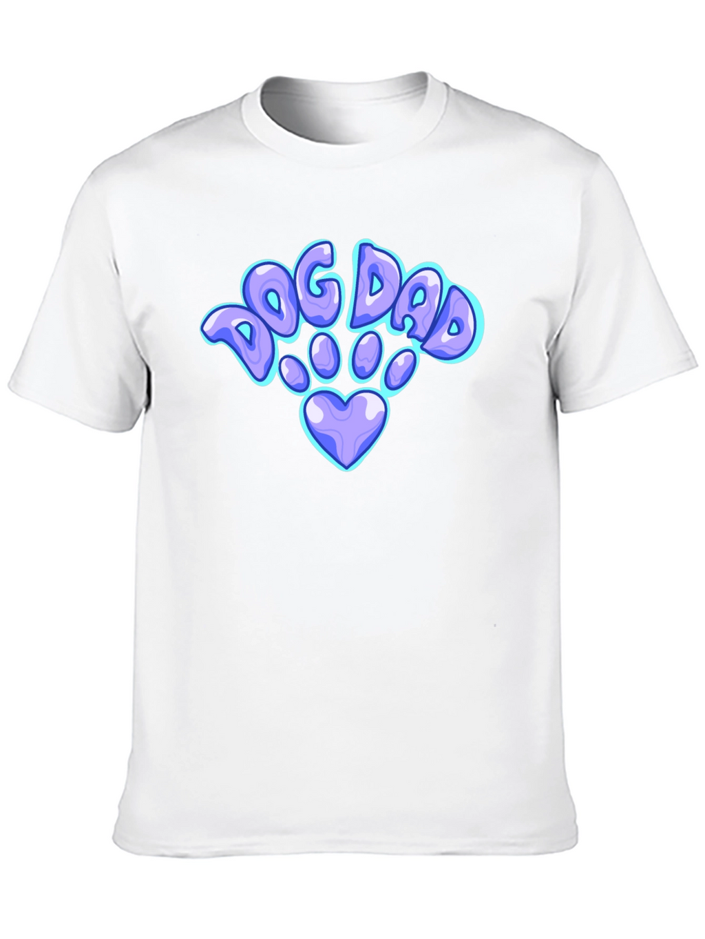 Dog Dad Paw Print T-Shirt – Cute Dog Lover Graphic Tee