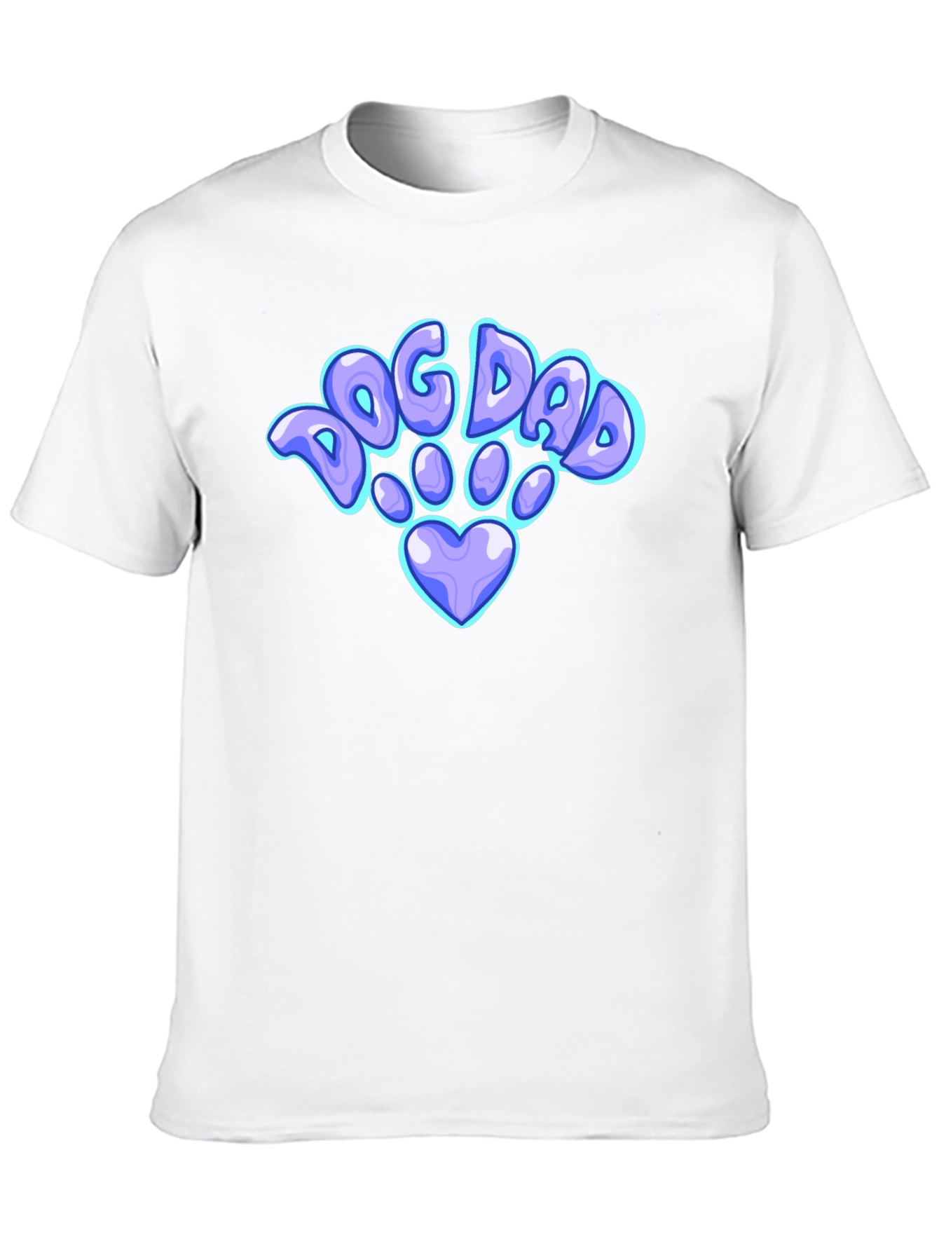 Dog Dad Paw Print T-Shirt – Cute Dog Lover Graphic Tee