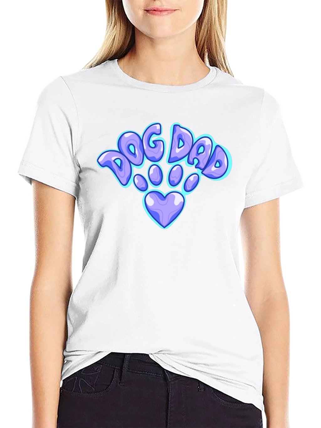Dog Dad Paw Print T-Shirt – Cute Dog Lover Graphic Tee