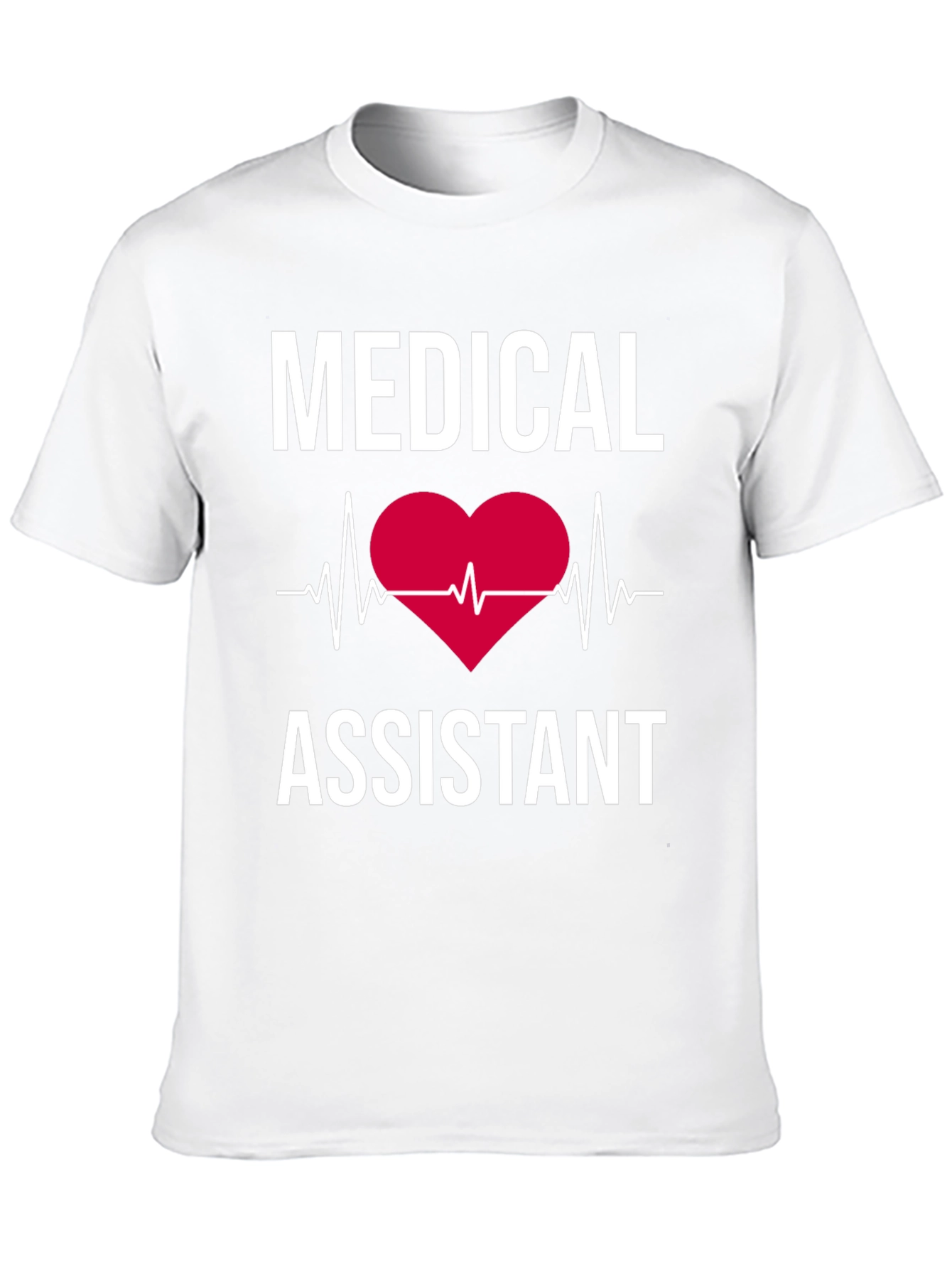 Medical Assistant Heartbeat T-Shirt - Black