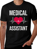 Medical Assistant Heartbeat T-Shirt - Black