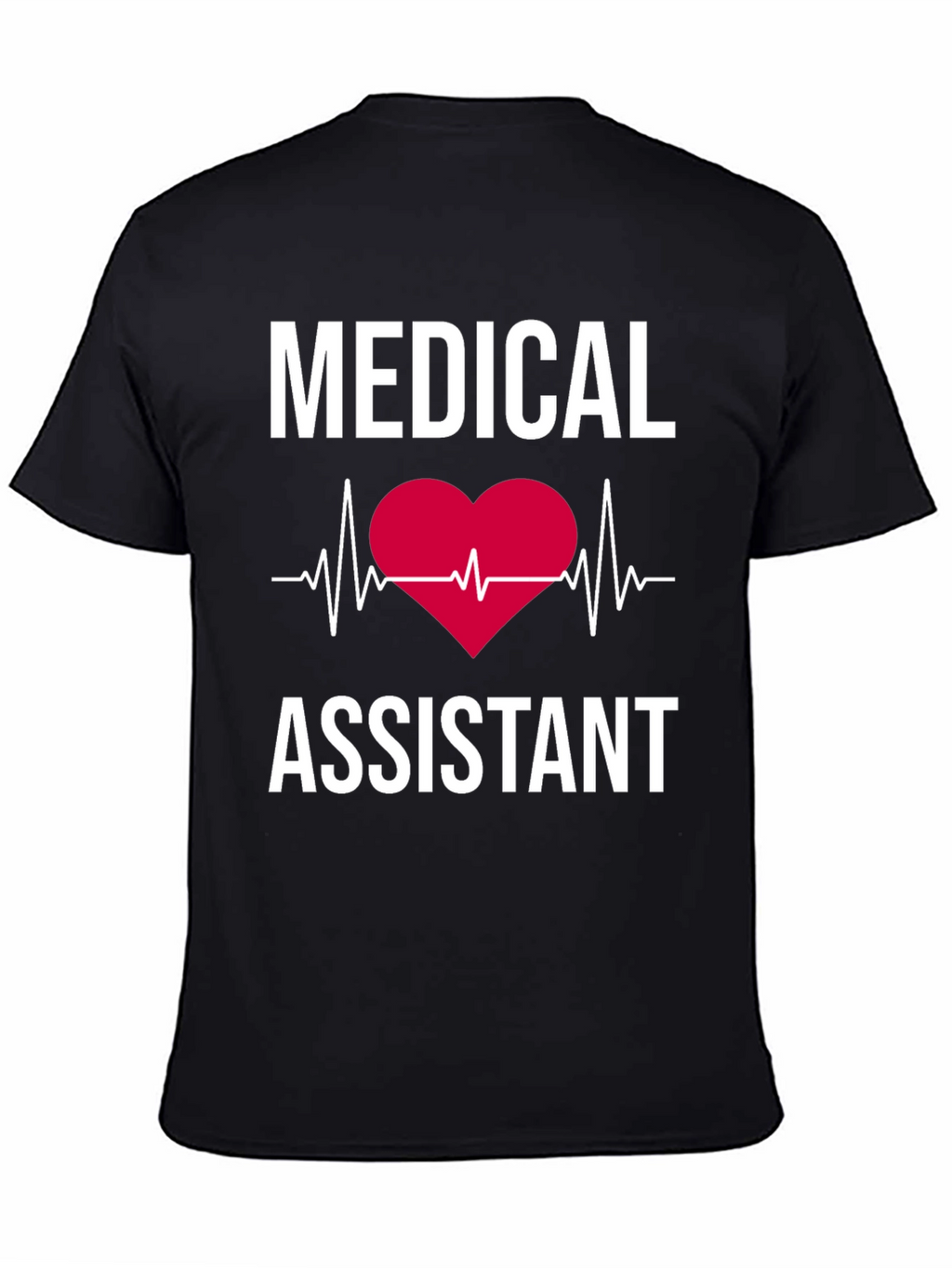 Medical Assistant Heartbeat T-Shirt - Black