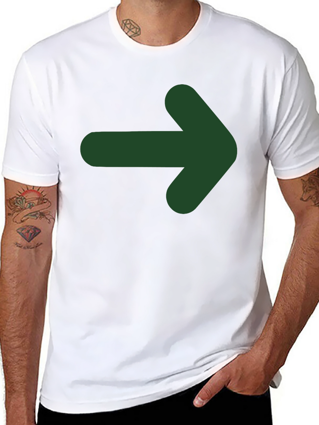 Right Direction Tee - Arrow Graphic Print