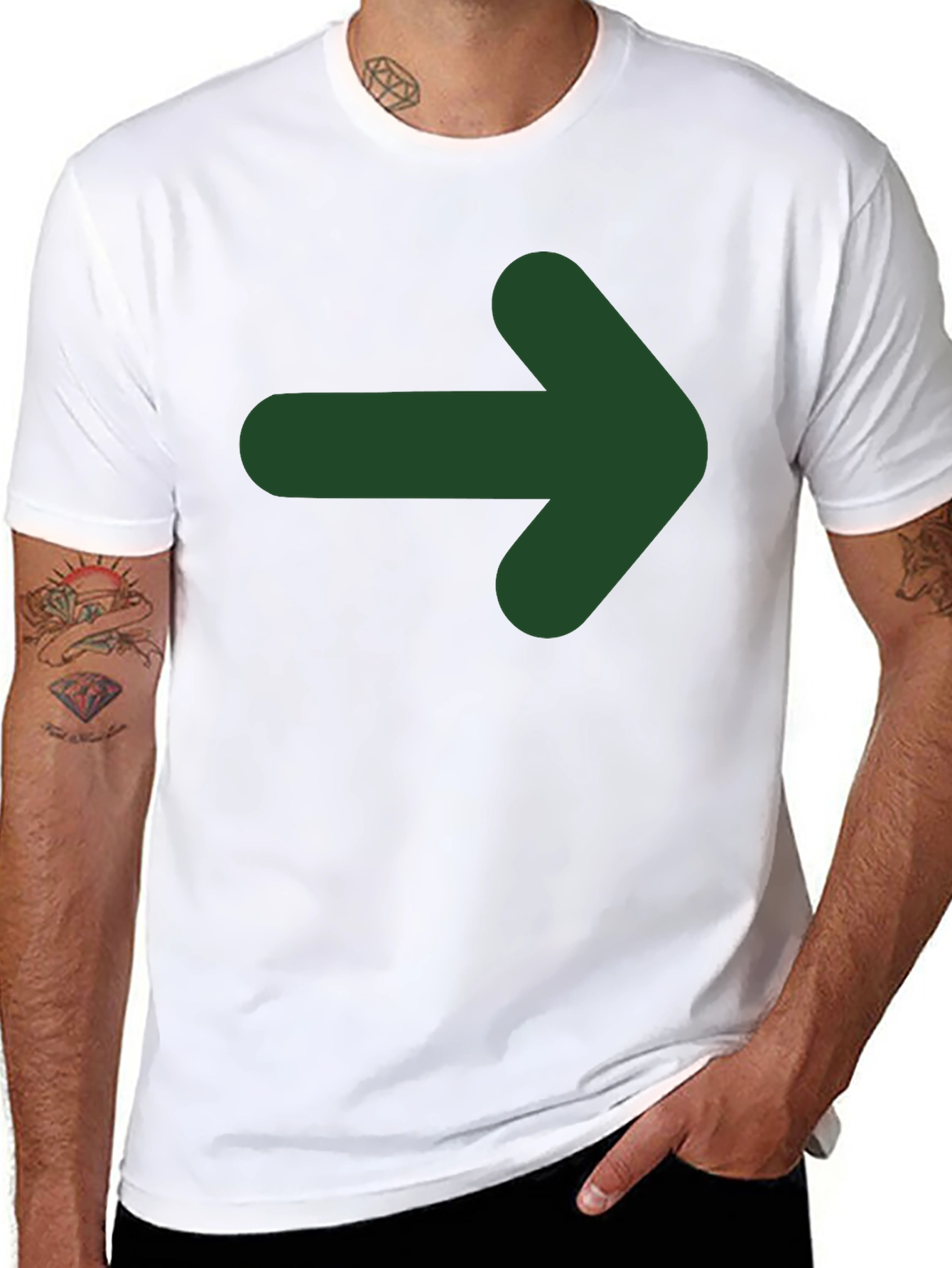 Right Direction Tee - Arrow Graphic Print