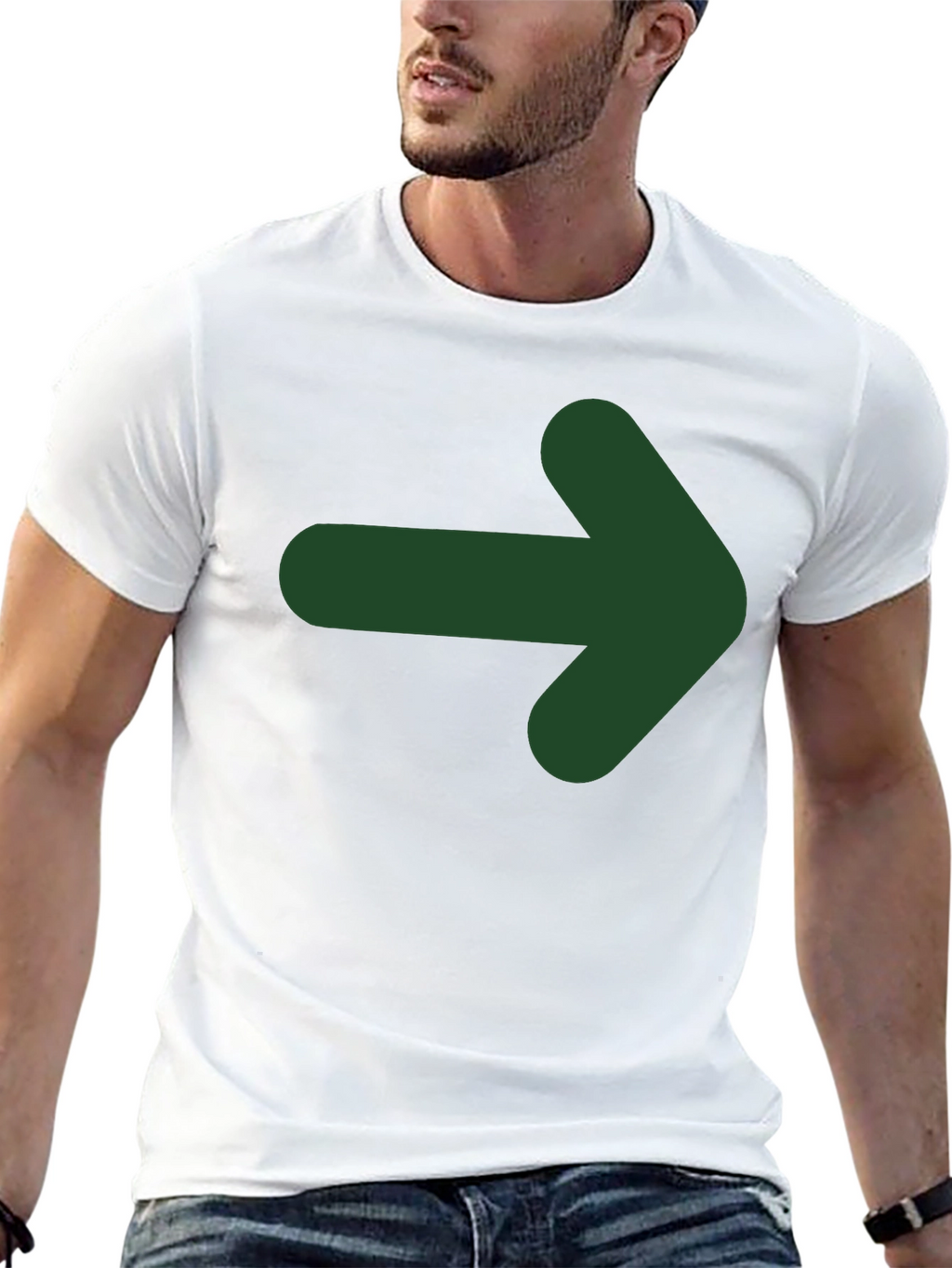 Right Direction Tee - Arrow Graphic Print