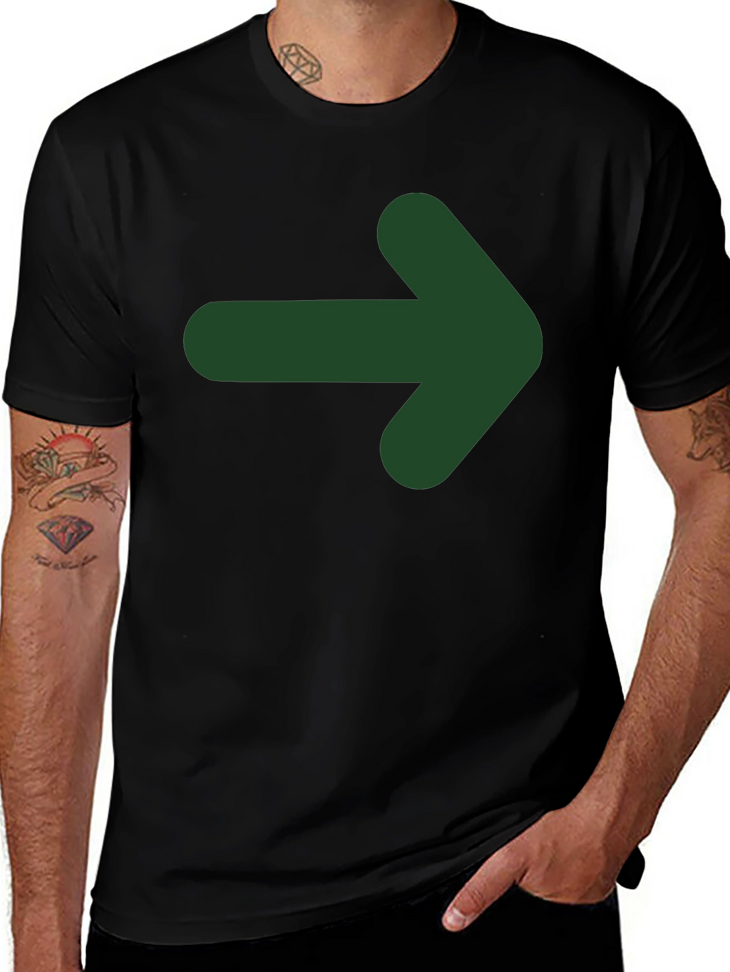 Right Direction Tee - Arrow Graphic Print