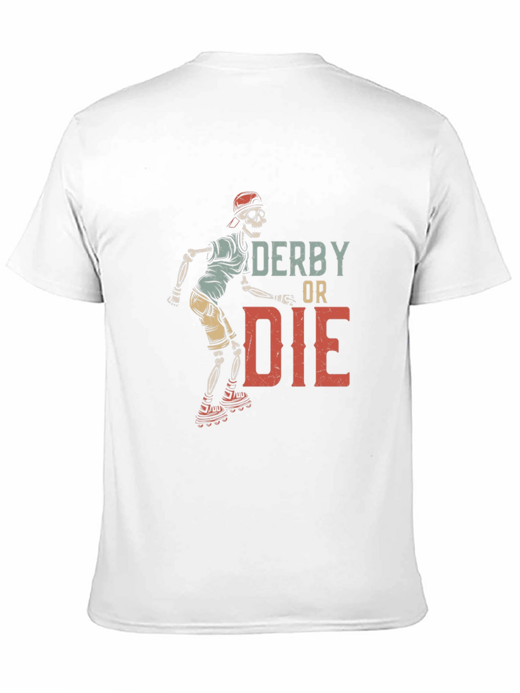 Derby or Die Skeleton Roller Skate Graphic Tee