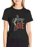 Derby or Die Skeleton Roller Skate Graphic Tee