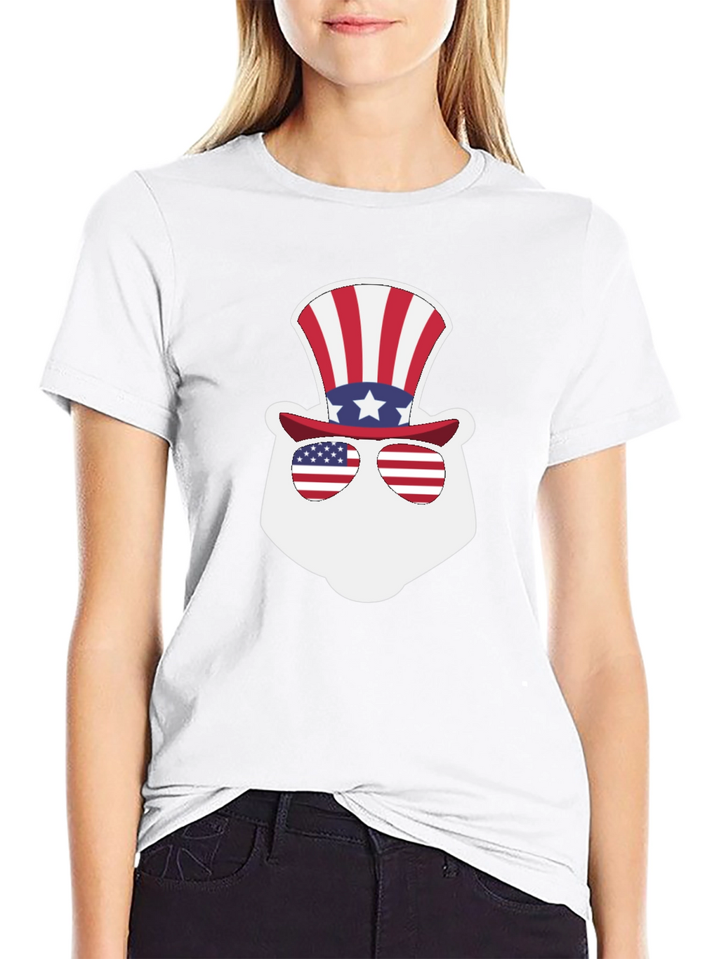 Patriotic Bear Graphic T-Shirt