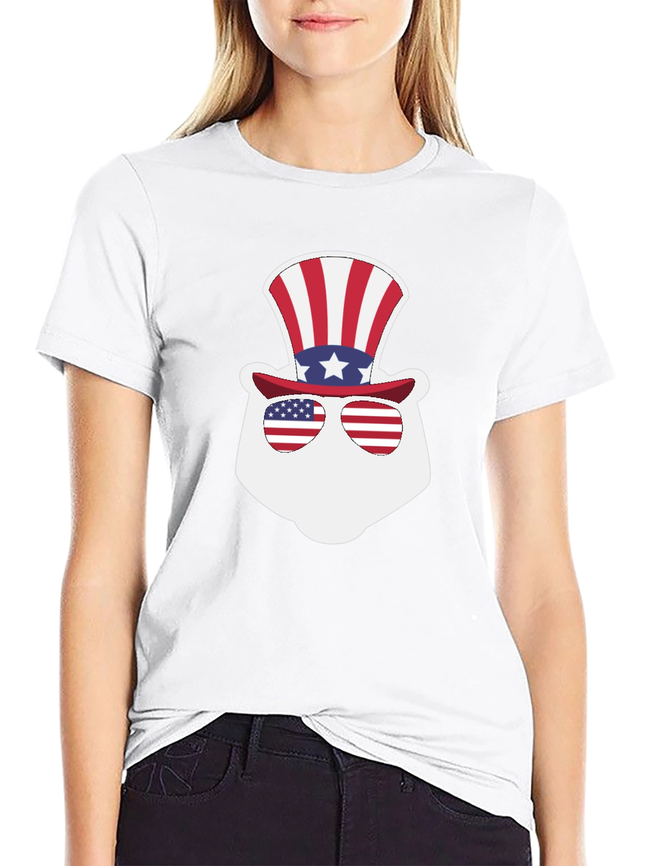 Patriotic Bear Graphic T-Shirt
