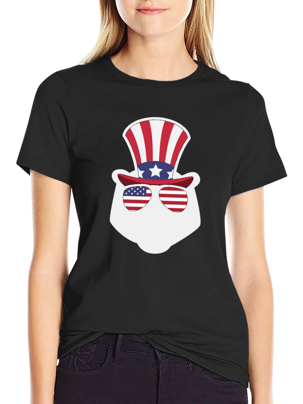 Patriotic Bear Graphic T-Shirt