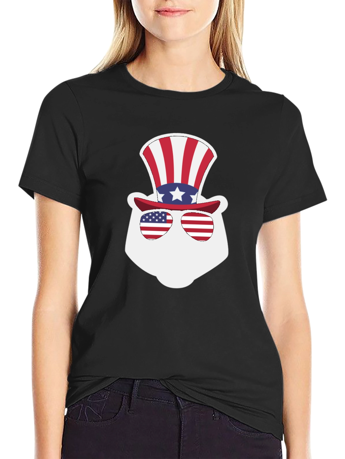 Patriotic Bear Graphic T-Shirt