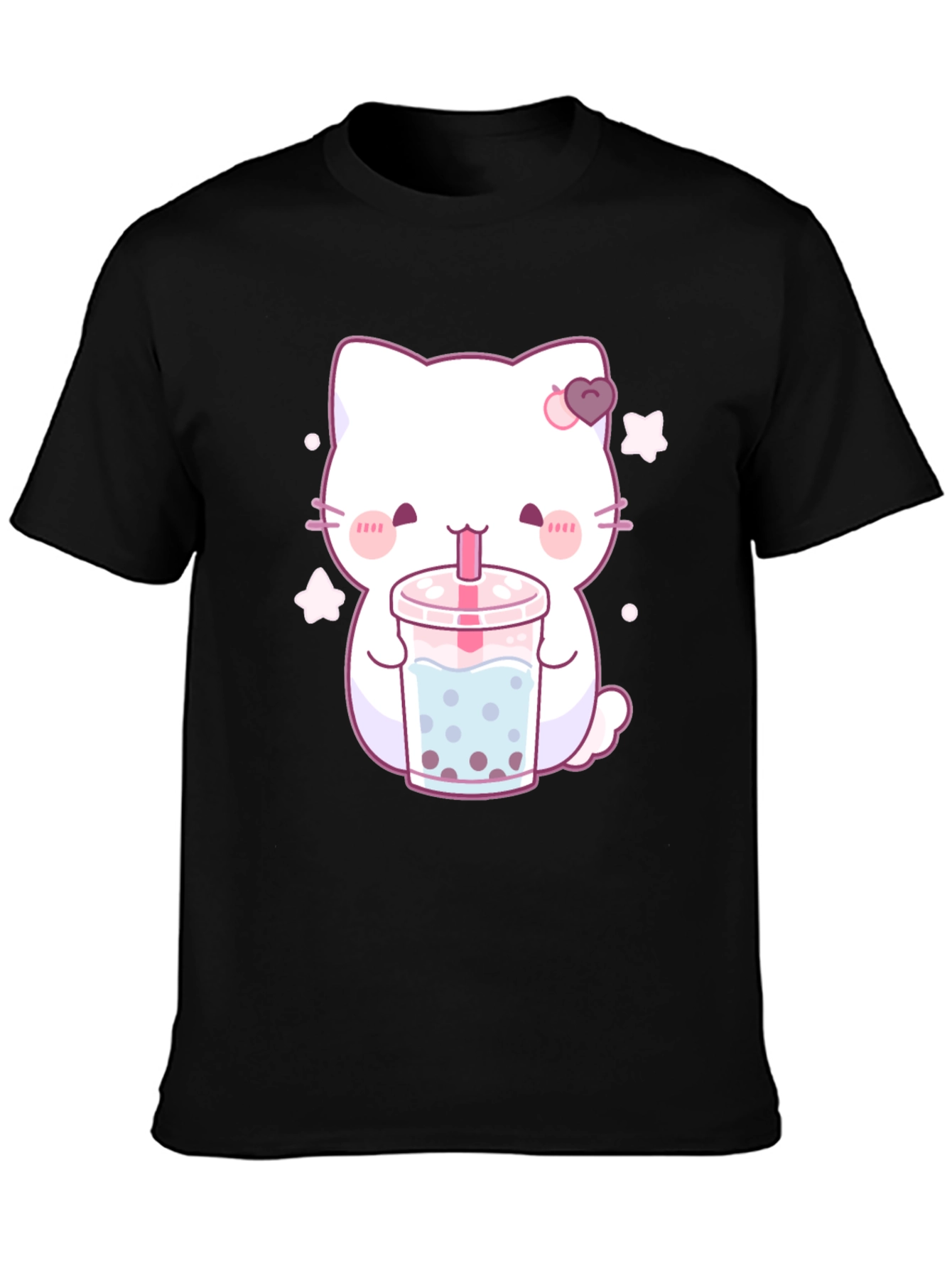 Kawaii Cat Bubble Tea T-Shirt - Cute Anime Style Tee