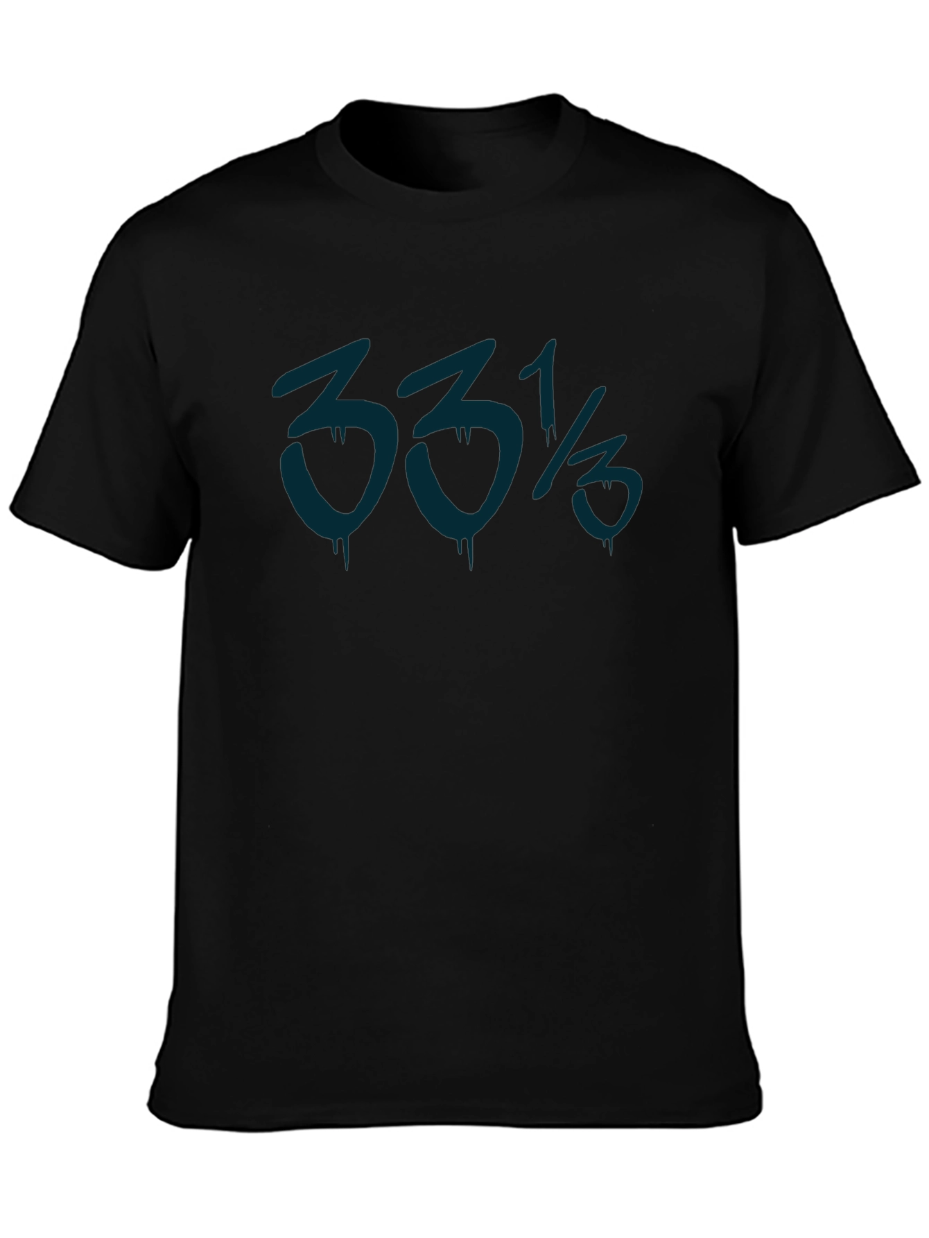 33 1/3 RPM Record Black Graphic Tee