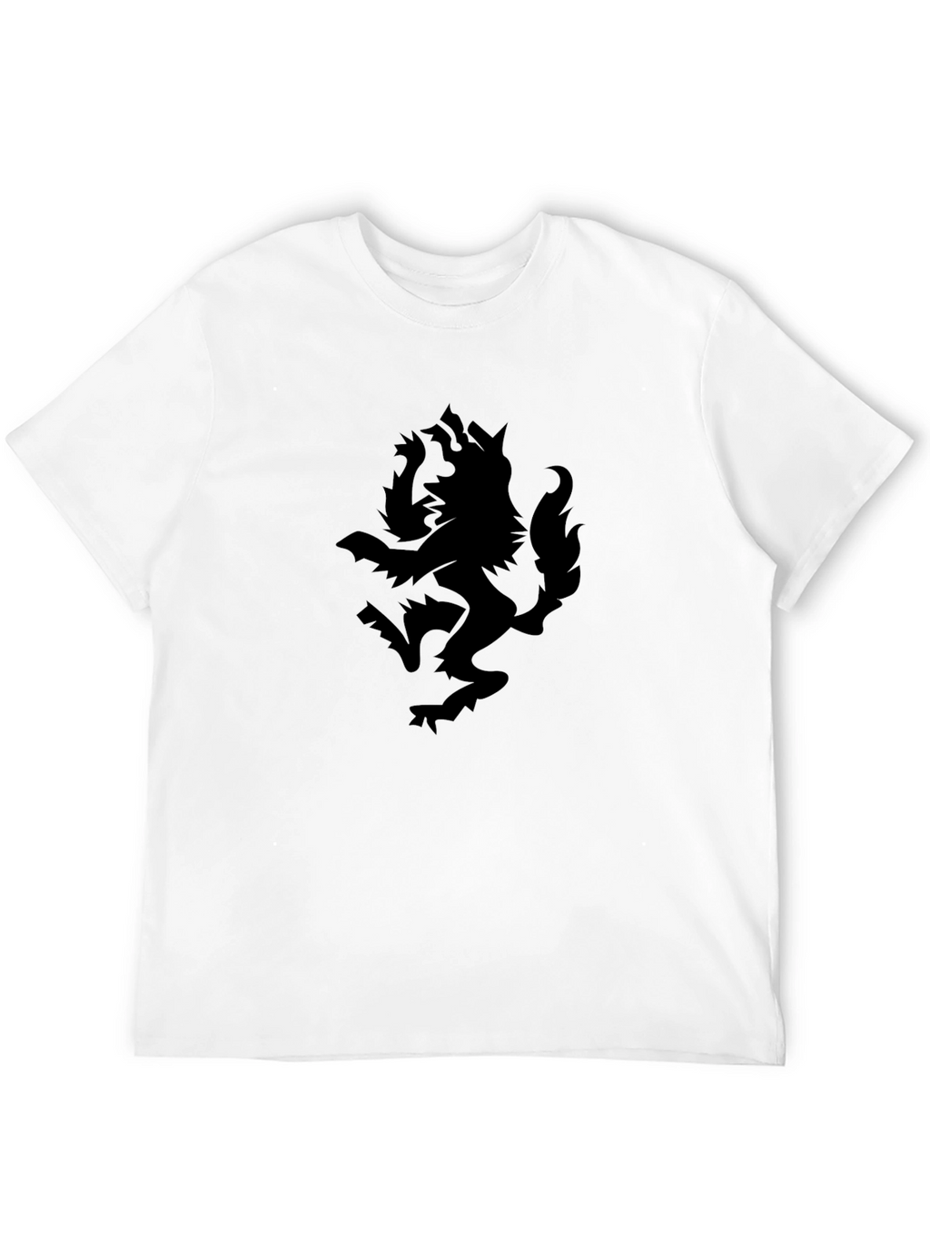 Black T-Shirt with Wolf Crest Graphic